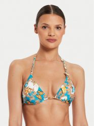 Guess Góra od bikini E4YJ06 MC04R Niebieski. Niebieskie bikini Guess, z aplikacjami, z syntetyku. Za 179.99 zł.