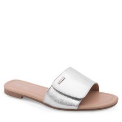 Klapki JENNY. Szare klapki damskie Jenny, bez wzorów, bez obcasa, bez zapięcia. Za 69.99 zł.