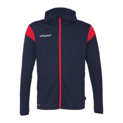 Bluza dresowa z kapturem Uhlsport Squad 27. Czerwone bluzy damskie Uhlsport, l, bez wzorów, z dresówki, eleganckie, bez ramiączek, z kapturem. Za 212.65 zł.