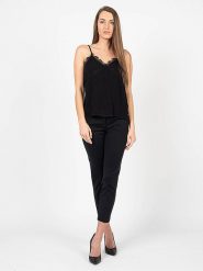 Pepe Jeans Top "Karey" | PL304343 | Karey | Kobieta | Czarny. Czarne topy damskie Pepe Jeans, l, bez wzorów, z jeansu, bez kołnierzyka, bez ramiączek. W wyprzedaży za 159.00 zł.
