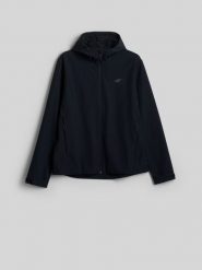 4F Kurtka softshell wiatroodporna membrana 5000 męska - czarna XL. Czarne kurtki sportowe męskie 4F, m, bez wzorów, z materiału, bez kaptura, trekkingowe. Za 299.99 zł.