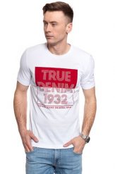 MĘSKI T-SHIRT MUSTANG Alex C Print 1009006 2045. T-shirty męskie Mustang, m, bez wzorów, bez kołnierzyka, bez ramiączek. Za 69.99 zł.