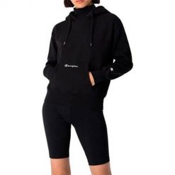 Bluza sportowa damska Champion 115396KK001. Czarne bluzy damskie Champion, s, bez wzorów, sportowe, bez ramiączek, z kapturem. Za 152.15 zł.