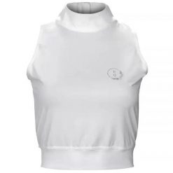 Koszulka damska croptop EQUESTRIAN QUEEN Rylee 24SS. Białe bluzki damskie EQUESTRIAN QUEEN, m, bez wzorów, sportowe, bez kołnierzyka, bez ramiączek. Za 150.99 zł.