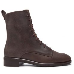 Botki Balagan. Brązowe botki damskie BALAGAN, bez wzorów, bez obcasa, na płaskiej podeszwie, bez zapięcia. Za 639.99 zł.