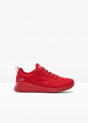 Sneakersy Skechers z pianką memory. Czerwone obuwie sportowe damskie bonprix, bez wzorów, bez zapięcia. Za 299.99 zł.