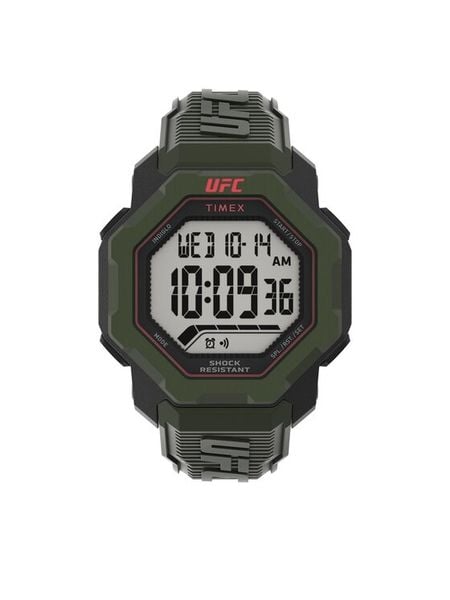 Timex Zegarek Ufc Strenght Knockout TW2V88300 Czarny. Czarne, cyfrowe zegarki męskie Timex, bez wzorów. Za 499.99 zł.