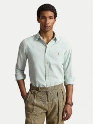 Polo Ralph Lauren Koszula 710792161501 Zielony jasny Slim Fit. Zielone koszule męskie Polo Ralph Lauren, m, bez wzorów, z bawełny, bez kołnierzyka, bez ramiączek. Za 689.99 zł.
