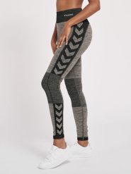 Damskie legginsy mid-rise Hummel Clea. Szare legginsy damskie Hummel, bez wzorów, z dzianiny. Za 252.50 zł.