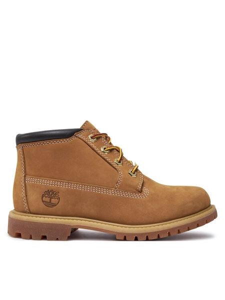 Timberland Trapery TB1233997131 Brązowy. Brązowe trapery damskie Timberland, z nubiku, bez zapięcia. Za 769.99 zł.