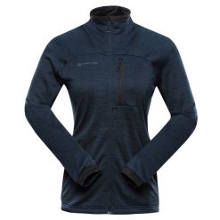 Bluza damska turystyczna szybkoschnąca Alpine Pro Onneca 3. Niebieskie bluzy damskie Alpine Pro, bez wzorów, bez ramiączek, bez kaptura. W wyprzedaży za 299.00 zł.