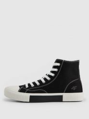 4F Wysokie trampki ALTHERA męskie - czarne 44. Czarne trampki męskie 4F, bez wzorów, z bawełny, klasyczne, za kostkę, bez zapięcia. Za 169.99 zł.