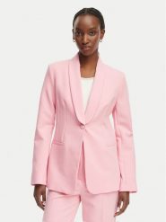 Morgan Marynarka 261-VMAKI.F Różowy Regular Fit. Czerwone marynarki i żakiety damskie Morgan, bez wzorów, z syntetyku, bez kołnierzyka, bez ramiączek. Za 449.99 zł.