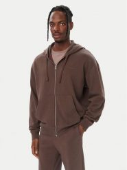 HUGO Bluza Dapozip 50548651 Brązowy ciemny Relaxed Fit. Brązowe bluzy męskie Hugo, l, bez wzorów, z bawełny, bez ramiączek, bez kaptura. Za 599.99 zł.