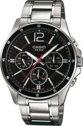 Zegarek męski Casio MTP-1374PD-1AVEF srebrny. Szare zegarki męskie Casio, bez wzorów, srebrne. Za 283.85 zł.