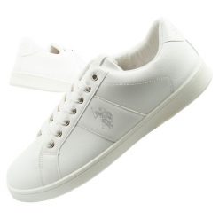Buty trampki sneakersy męskie U.S. Polo Assn. Białe trampki męskie U.S. Polo Assn., bez wzorów, eleganckie, bez zapięcia. Za 169.00 zł.