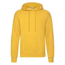 Męska Klasyczna Bluza Z Kapturem. Brązowe bluzy męskie fruit of the loom, l, bez wzorów, klasyczne, bez ramiączek, z kapturem. Za 80.99 zł.