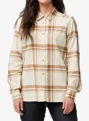 Koszula turystyczna damska Fjallraven Ovik Lite Flannel Shirt. Brązowe koszule damskie Fjällräven, l, bez wzorów, z bawełny, bez kołnierzyka, bez ramiączek. Za 354.99 zł.