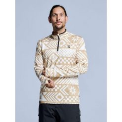 Bluza narciarska - Męska - Cabin Life - biała wielokolorowa. Brązowe bluzy męskie POEDERBAAS, na zimę, m, bez wzorów, z elastanu, sportowe, bez ramiączek, bez kaptura. W wyprzedaży za 177.72 zł.