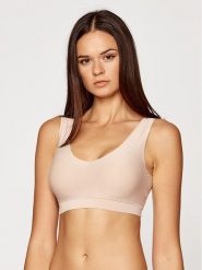 Chantelle Biustonosz top Soft Stretch C16A10 Beżowy. Brązowe biustonosze Chantelle, s, bez wzorów, z syntetyku, bez kołnierzyka, bez ramiączek. Za 189.99 zł.