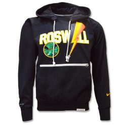 Bluza z kapturem Nike Roswell Rayguns Premium Dri-Fit Hoodie. Czarne bluzy damskie Nike, bez wzorów, z kapturem, do koszykówki, dri-fit (nike). Za 299.00 zł.