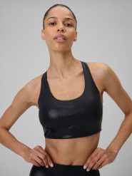 4F Biustonosz do jogi z niskim wsparciem damski - czarny XS. Czarne bielizna sportowa damska 4F, l, bez wzorów, z gumy. Za 129.99 zł.