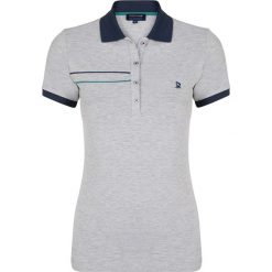 Koszulka polo w kolorze szarym. Szare bluzki damskie Giorgio Di Mare, s, bez wzorów, bez kołnierzyka, bez ramiączek. W wyprzedaży za 87.95 zł.