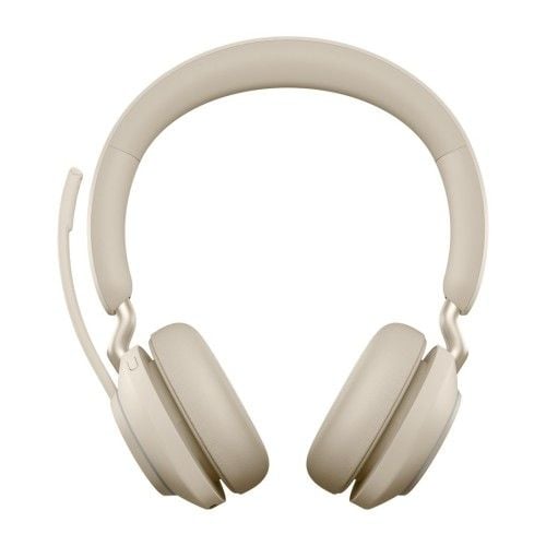 Słuchawki nauszne bezprzewodowe Jabra Evolve2 65 UC Stereo Link380c, beige. Brązowe słuchawki nauszne JABRA. Za 657.99 zł.