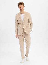 Finshley & Harding garnitur modułowy - Maarten-Mitch Mężczyźni Modern Fit Sztruks beżowy, 106. Brązowe garnitury męskie Finshley & Harding, m, bez wzorów, z bawełny, eleganckie. Za 1,199.95 zł.