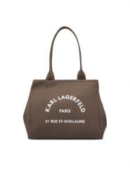 KARL LAGERFELD Torebka B1W50010 Brązowy. Brązowe shopperki damskie KARL LAGERFELD, bez wzorów, z materiału, bez dodatków. Za 549.99 zł.