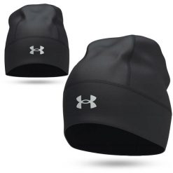 Czapka męska do biegania Under Armour Launch Wool Beanie. Czarne czapki męskie Under Armour, bez wzorów. Za 119.00 zł.