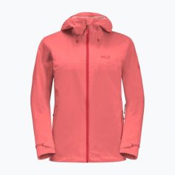 Kurtka hardshell damska Jack Wolfskin Highest Peak 2.5L. Brązowe kurtki sportowe damskie Jack Wolfskin, l, bez wzorów, z hardshellu, bez ramiączek, bez kaptura, trekkingowe. Za 269.99 zł.