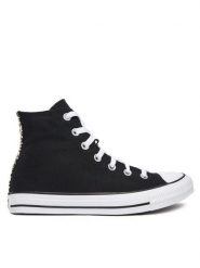 Converse Trampki Chuck Taylor All Star Leopard A14940C Czarny. Czarne trampki i tenisówki damskie Converse, bez wzorów, z materiału, bez zapięcia. Za 239.99 zł.