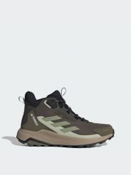 Adidas Trekkingi Terrex Anylander Mid Rain.Rdy Hiking Shoes JR6594 Brązowy. Brązowe trekkingi męskie Adidas, z materiału, bez zapięcia. Za 438.99 zł.