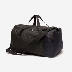 Torba sportowa Kipsta Essential 35L. Czarne torby sportowe męskie KIPSTA, bez wzorów, z materiału. Za 44.99 zł.