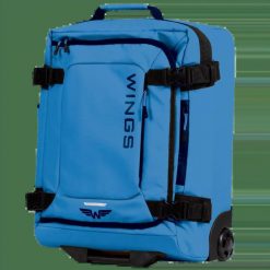 WINGS Walizka miękka Mała kabinowa 20" ROOK blue. Niebieskie walizki damskie Wings, bez wzorów, z materiału, małe. Za 299.90 zł.
