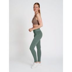 Damskie legginsy mid-rise Hummel TE Christel. Niebieskie legginsy damskie Hummel, bez wzorów, z dzianiny. Za 110.00 zł.
