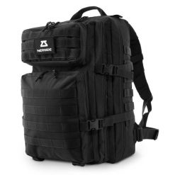 NERSIDE Plecak Kinman 45L czarny. Czarne plecaki męskie NERSIDE, z aplikacjami, z materiału, militarne. Za 150.05 zł.