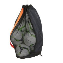 Torba na 8 piłek. Czarne torby sportowe męskie KIPSTA, bez wzorów, z materiału, duże. Za 69.99 zł.