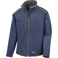Kurtka Result Softshell Ripstop. Czarne kurtki męskie RESULT, l, bez wzorów, z elastanu, bez kaptura. Za 194.15 zł.