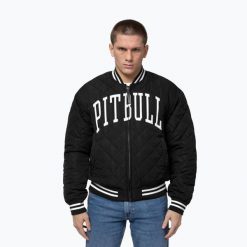 Kurtka męska Pitbull Jupiter Padded Baseball. Czarne kurtki męskie PITBULL, m, bez wzorów, z bawełny, sportowe, bez kaptura. Za 289.99 zł.