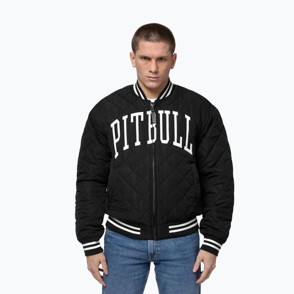 Kurtka męska Pitbull Jupiter Padded Baseball. Czarne kurtki męskie PITBULL, m, bez wzorów, z bawełny, sportowe, bez kaptura. Za 289.99 zł.