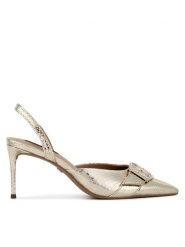 Nine West Szpilki SJ1489-6 Złoty. Żółte szpilki damskie Nine West, bez wzorów, z materiału, bez obcasa, na szpilce, bez zapięcia. Za 229.99 zł.