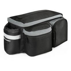 Torba rowerowa 6L z paskiem na ramię Czarna. Czarne torby na ramię męskie Wozinsky, z materiału, na ramię, duże. Za 122.00 zł.
