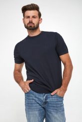 Sweter męski z krótkim rękawem ARMANI EXCHANGE. Swetry męskie Armani Exchange, l, bez wzorów, bez kołnierzyka, bez ramiączek. W wyprzedaży za 291.75 zł.