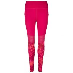 Legginsy damskie Kilpi Ligano. Czerwone legginsy damskie Kilpi, bez wzorów, z materiału. Za 146.50 zł.