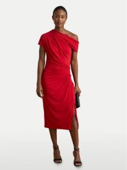 LAUREN RALPH LAUREN Sukienka koktajlowa 200980223001 Czerwony Slim Fit. Czerwone sukienki damskie Lauren Ralph Lauren, bez wzorów, z syntetyku, wizytowe, bez kołnierzyka, bez ramiączek. Za 1,199.00 zł.