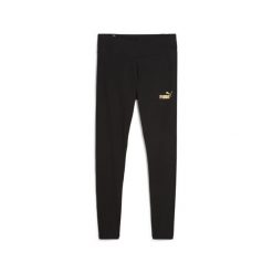 Damskie legginsy ESS MINIMAL GOLD PUMA Black. Czarne legginsy damskie Puma, bez wzorów. W wyprzedaży za 111.30 zł.
