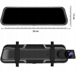 WIDEOREJESTRATOR JAZDY W LUSTERKU DOTYKOWY KAMERA COFANIA REJESTRATOR PRZÓD TYŁ POLSKIE MENU FULL HD. Wideorejestratory DexXer. Za 269.99 zł.