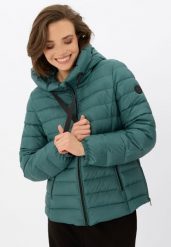 Pikowana kurtka J-NORDIC. Zielone kurtki sportowe damskie Volcano, na zimę, s, bez wzorów, z materiału, bez ramiączek, bez kaptura. Za 299.99 zł.